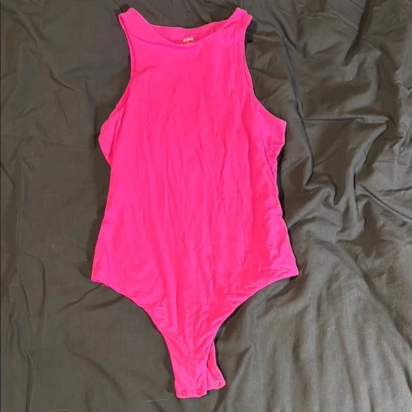 SKIMS Pink Bodysuit One Piece High Neck Racerback - Picture 1 of 3